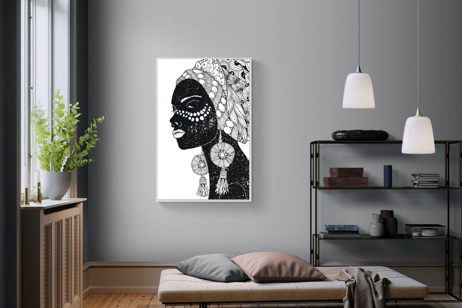Diva D'Afrique-Wall_Art-100 x 150cm-Mounted Canvas-White-Pixalot