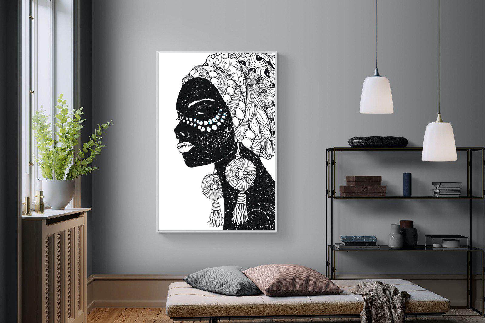 Diva D'Afrique-Wall_Art-120 x 180cm-Mounted Canvas-White-Pixalot