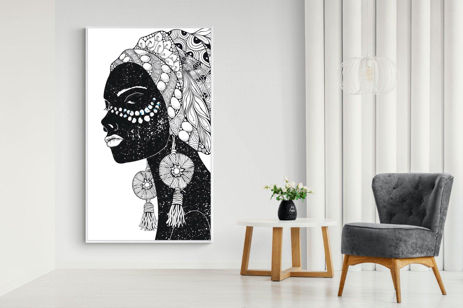 Diva D'Afrique-Wall_Art-130 x 220cm-Mounted Canvas-White-Pixalot