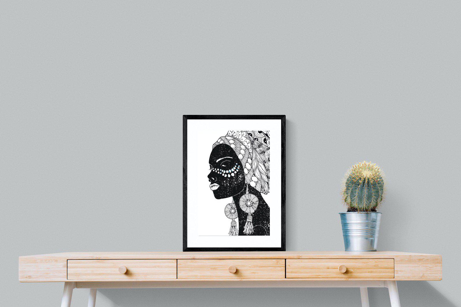 Diva D'Afrique-Wall_Art-45 x 60cm-Framed Print-Black-Pixalot