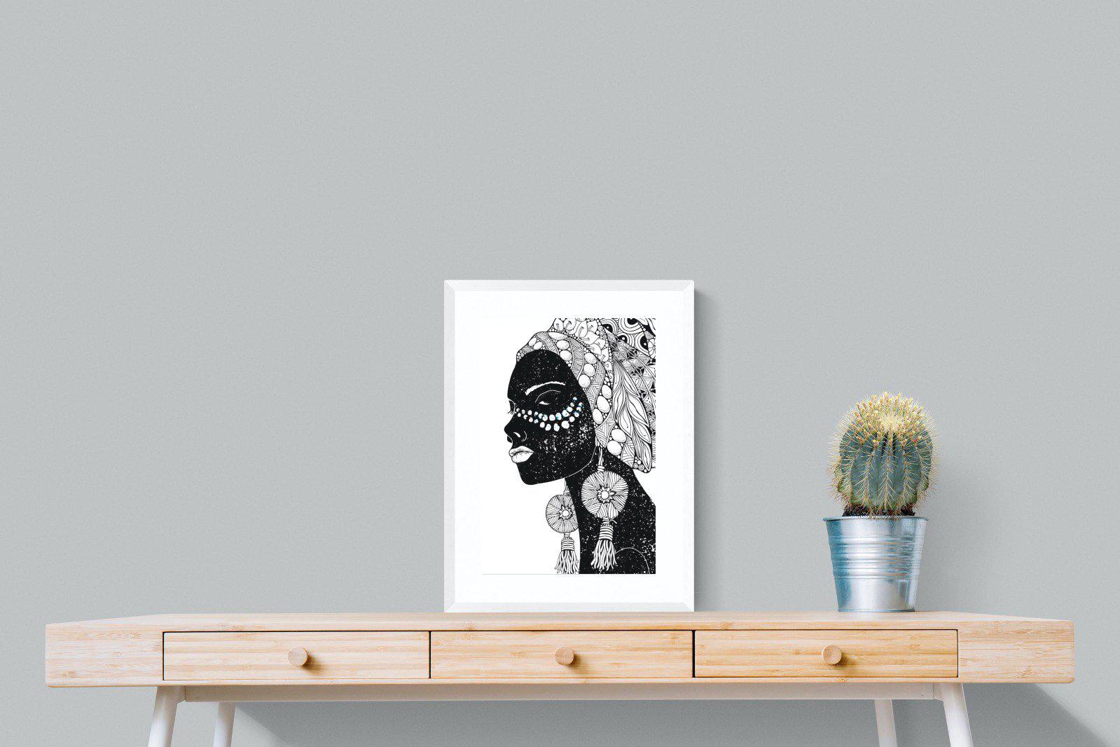 Diva D'Afrique-Wall_Art-45 x 60cm-Framed Print-White-Pixalot