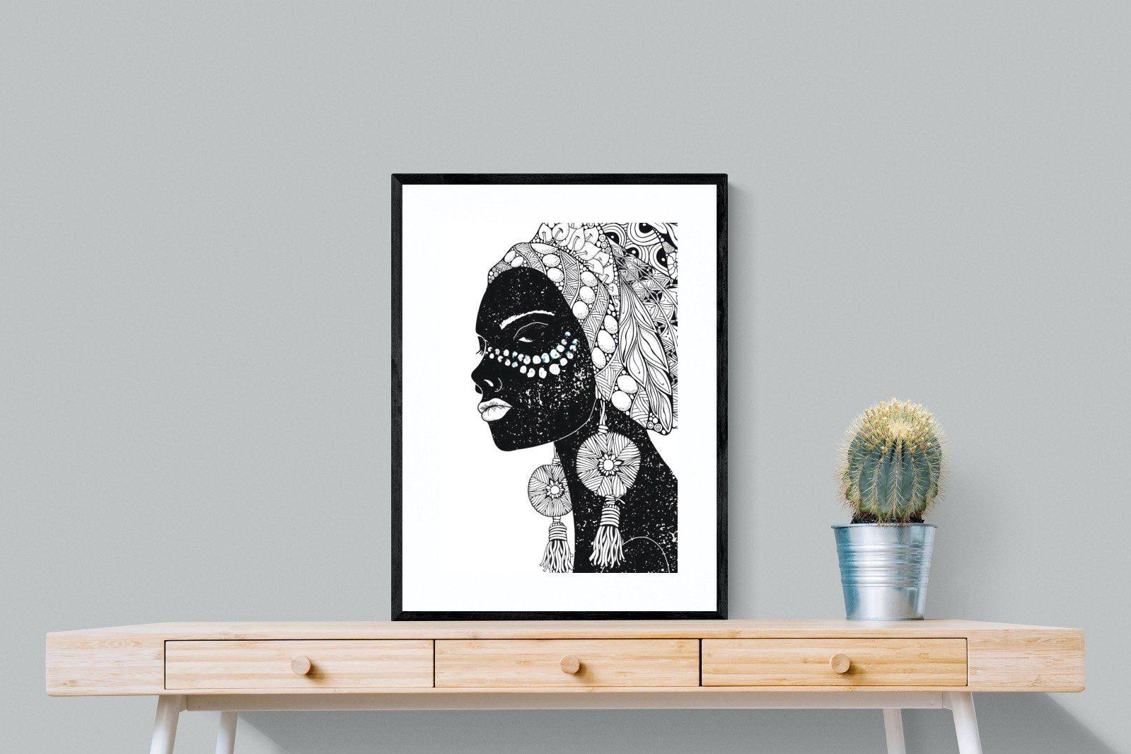 Diva D'Afrique-Wall_Art-60 x 80cm-Framed Print-Black-Pixalot