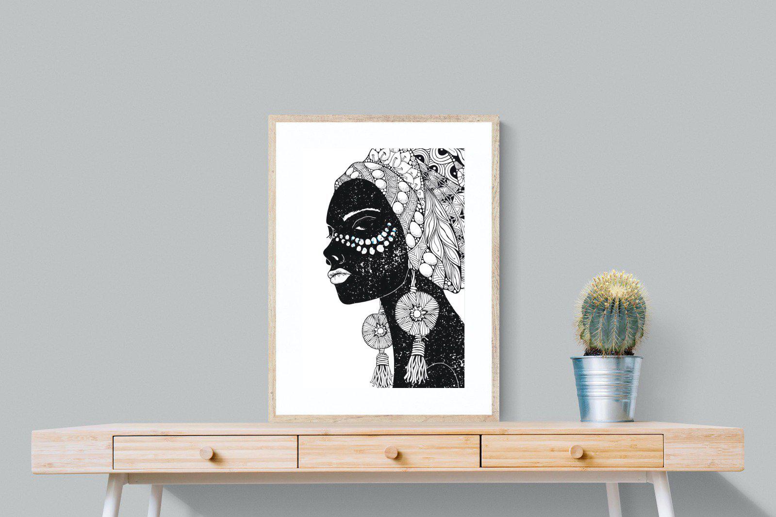 Diva D'Afrique-Wall_Art-60 x 80cm-Framed Print-Wood-Pixalot