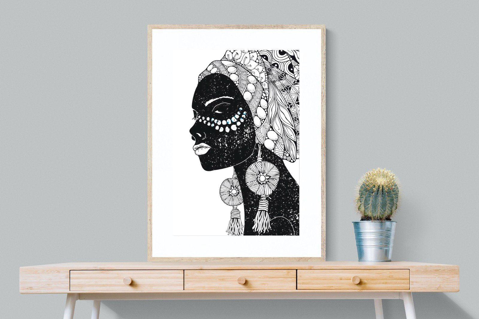 Diva D'Afrique-Wall_Art-75 x 100cm-Framed Print-Wood-Pixalot