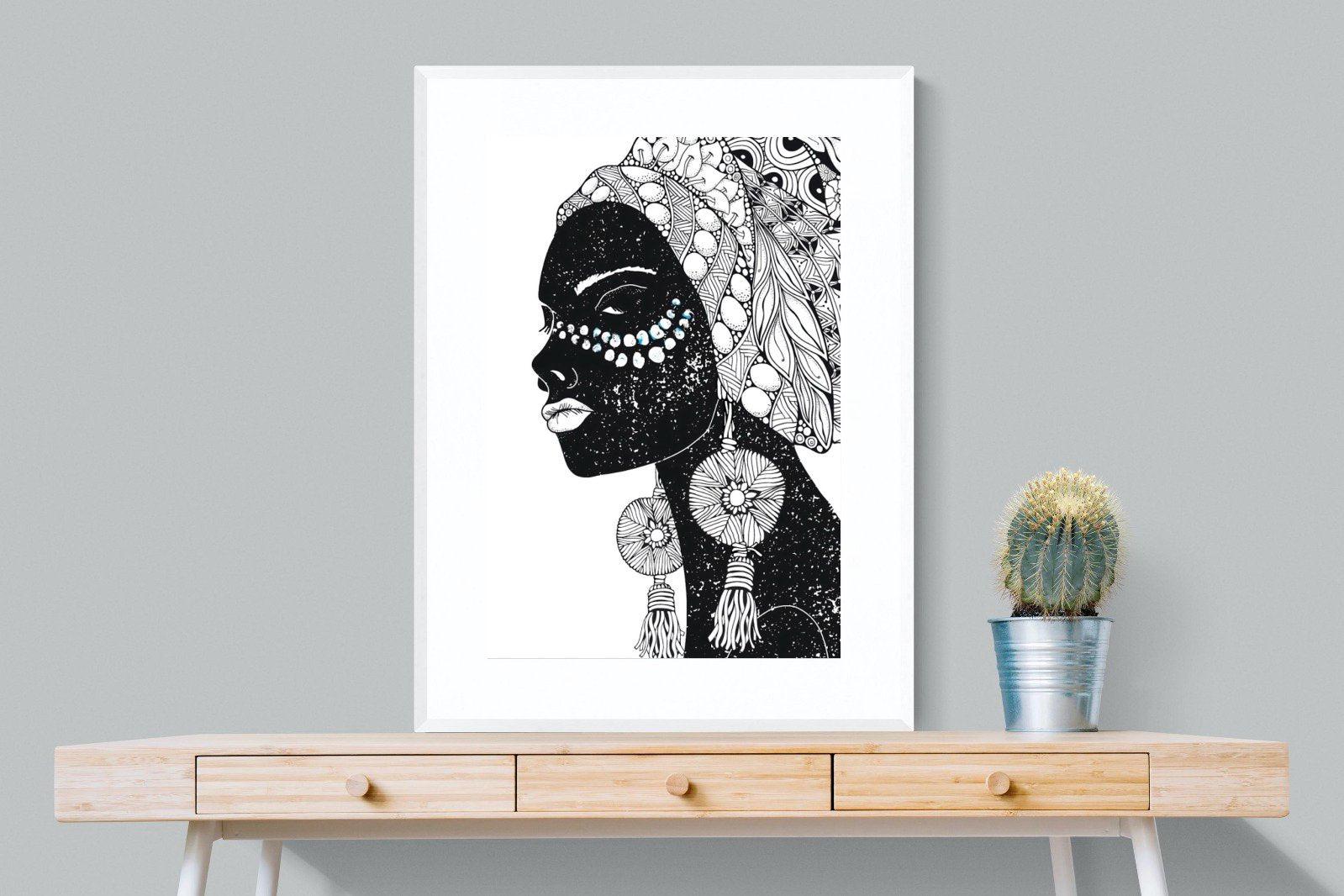 Diva D'Afrique-Wall_Art-75 x 100cm-Framed Print-White-Pixalot