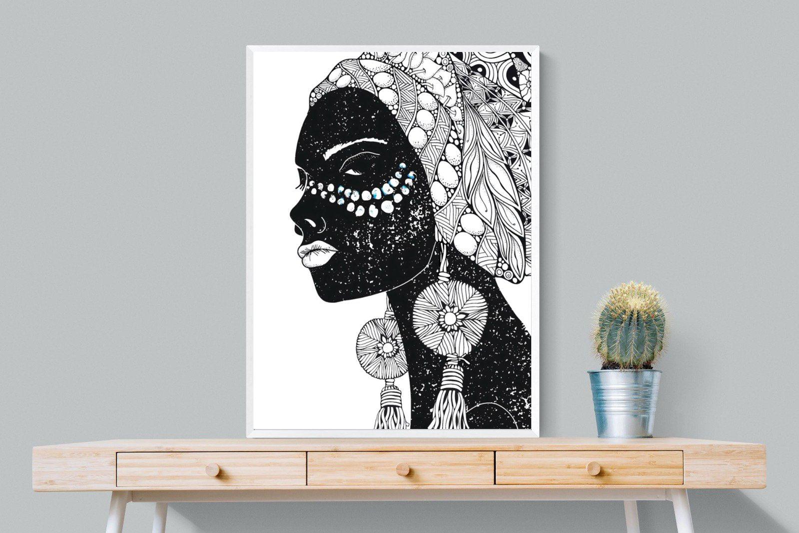 Diva D'Afrique-Wall_Art-75 x 100cm-Mounted Canvas-White-Pixalot