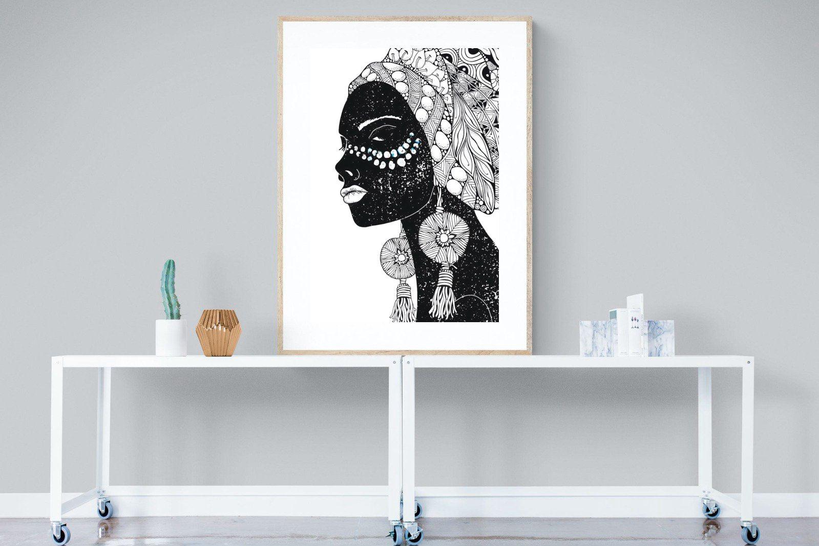 Diva D'Afrique-Wall_Art-90 x 120cm-Framed Print-Wood-Pixalot