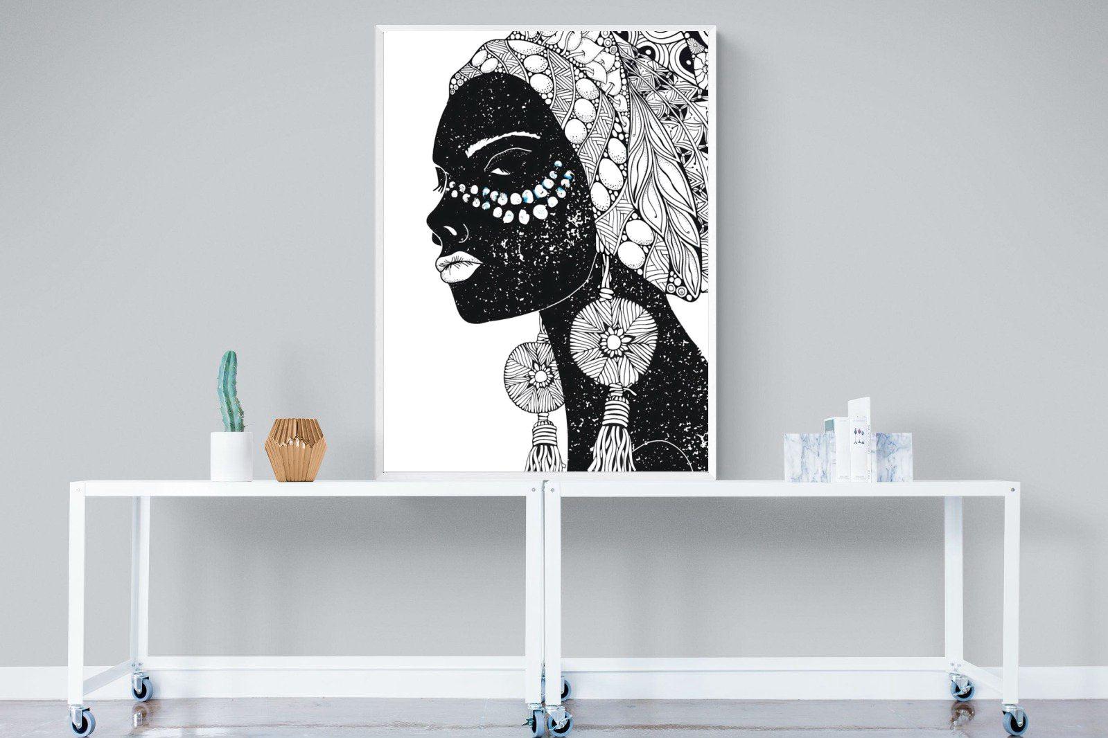 Diva D'Afrique-Wall_Art-90 x 120cm-Mounted Canvas-White-Pixalot