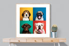 Dogs Being Dogs-Wall_Art-100 x 100cm-Framed Print-Wood-Pixalot