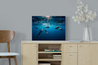 Dolphins-Wall_Art-60 x 45cm-Mounted Canvas-No Frame-Pixalot