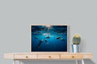 Dolphins-Wall_Art-80 x 60cm-Mounted Canvas-Wood-Pixalot