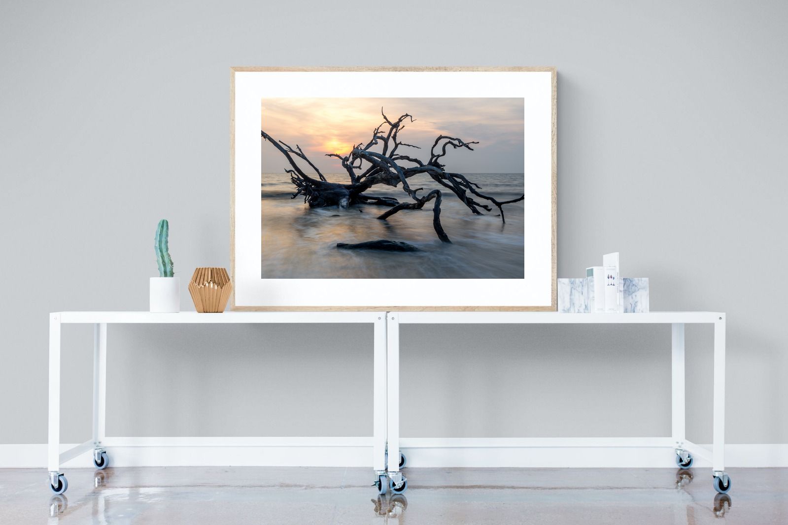 Driftwood Sunrise-Wall_Art-120 x 90cm-Framed Print-Wood-Pixalot