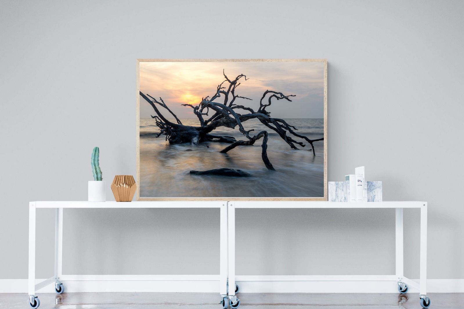 Driftwood Sunrise-Wall_Art-120 x 90cm-Mounted Canvas-Wood-Pixalot