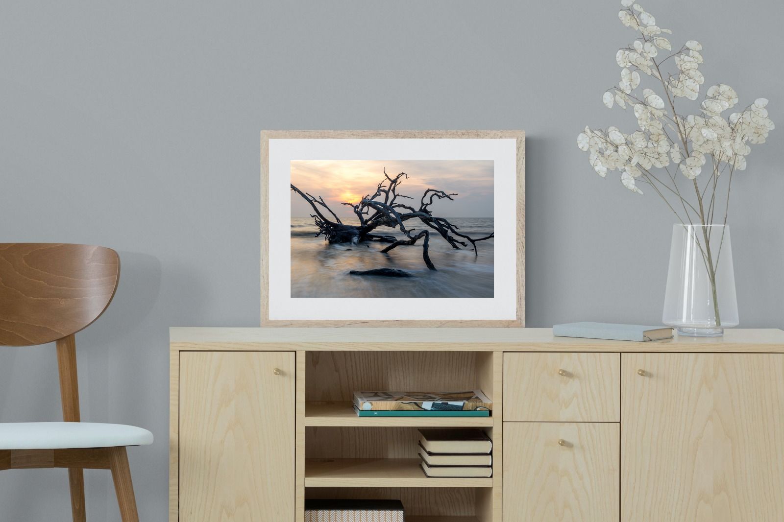 Driftwood Sunrise-Wall_Art-60 x 45cm-Framed Print-Wood-Pixalot