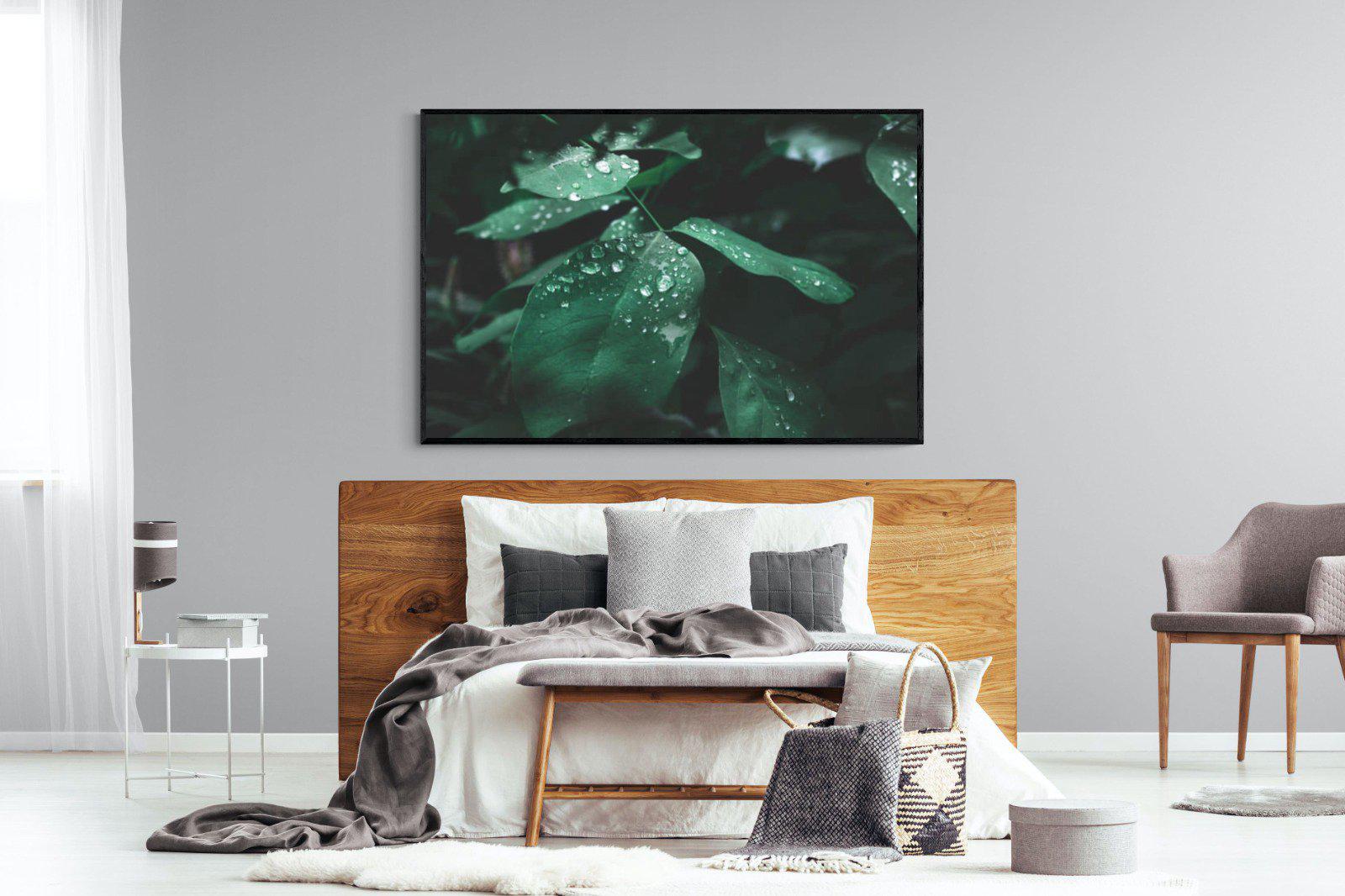 Droplet-Wall_Art-150 x 100cm-Mounted Canvas-Black-Pixalot