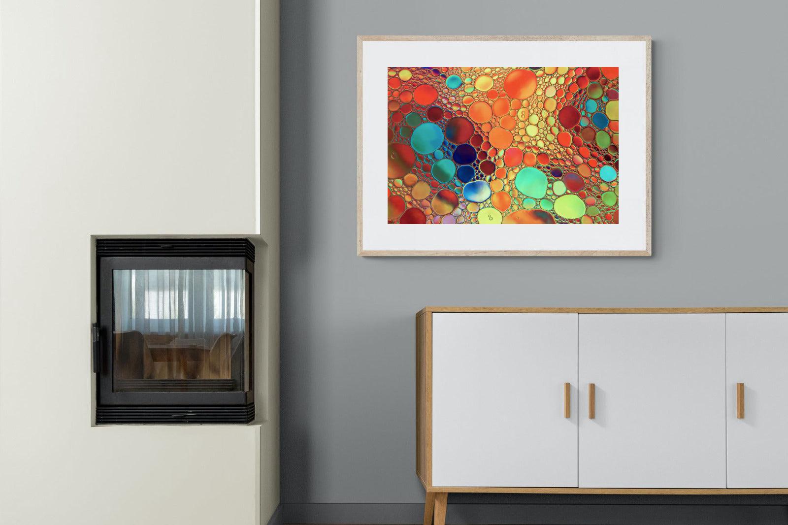 Drops of Colour-Wall_Art-100 x 75cm-Framed Print-Wood-Pixalot