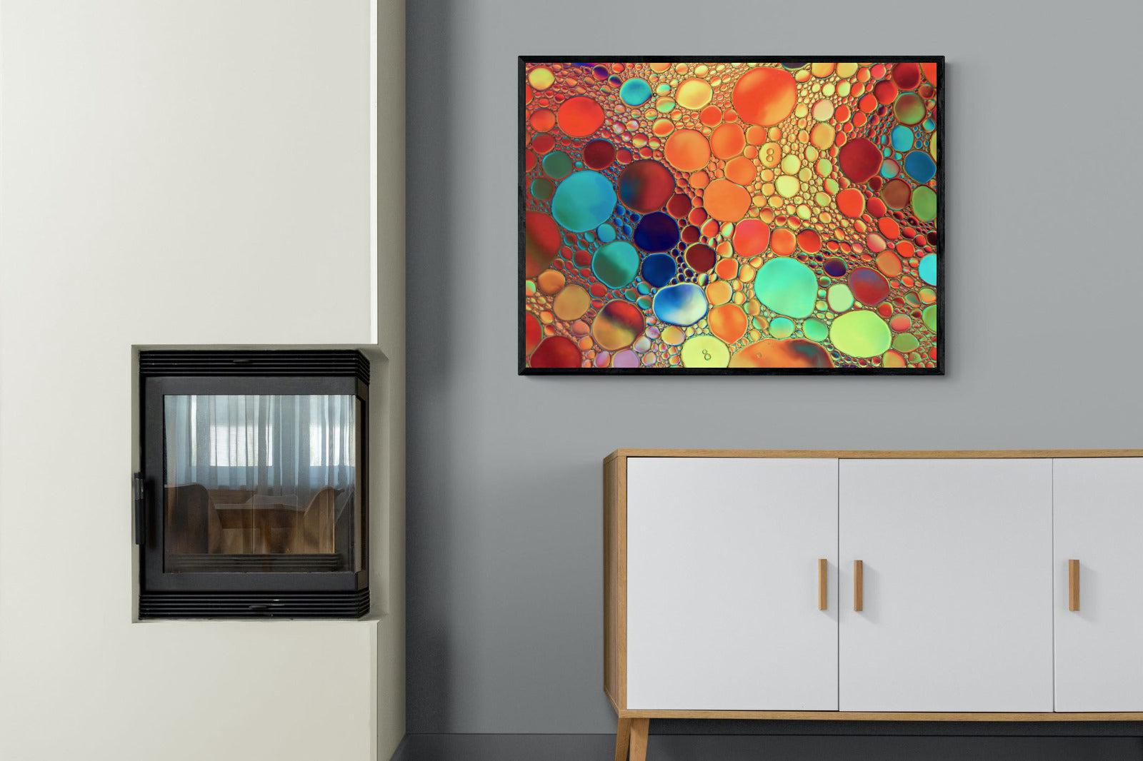 Drops of Colour-Wall_Art-100 x 75cm-Mounted Canvas-Black-Pixalot
