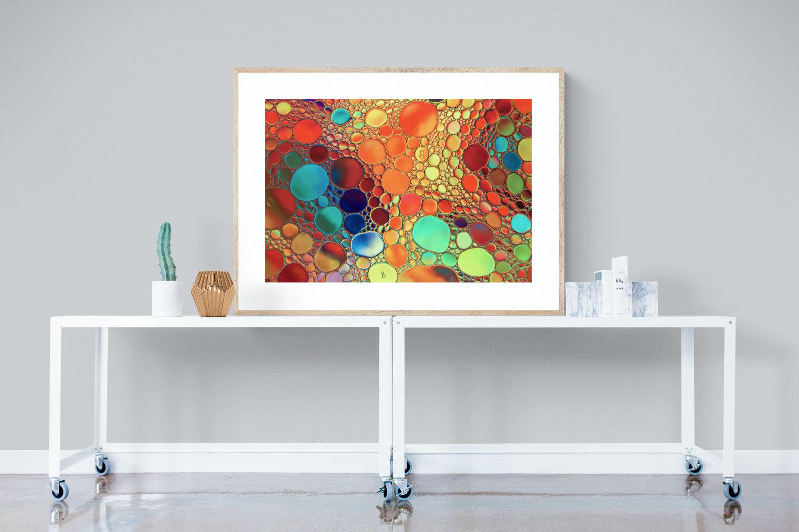 Drops of Colour-Wall_Art-120 x 90cm-Framed Print-Wood-Pixalot