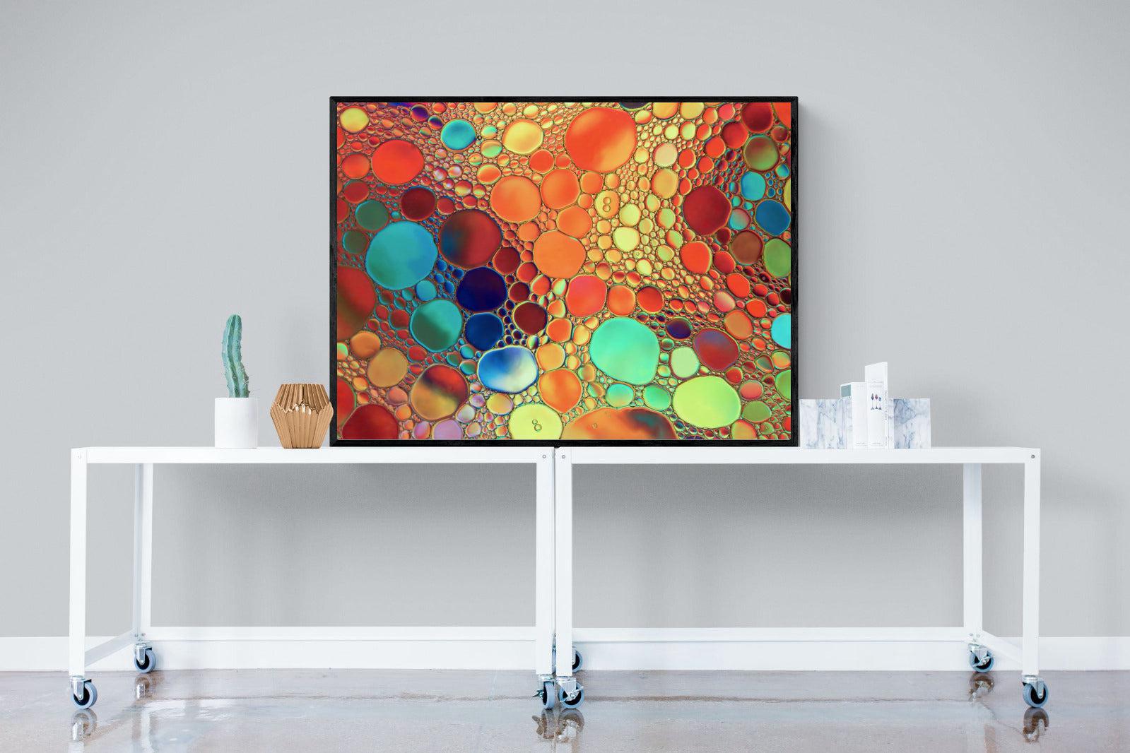 Drops of Colour-Wall_Art-120 x 90cm-Mounted Canvas-Black-Pixalot