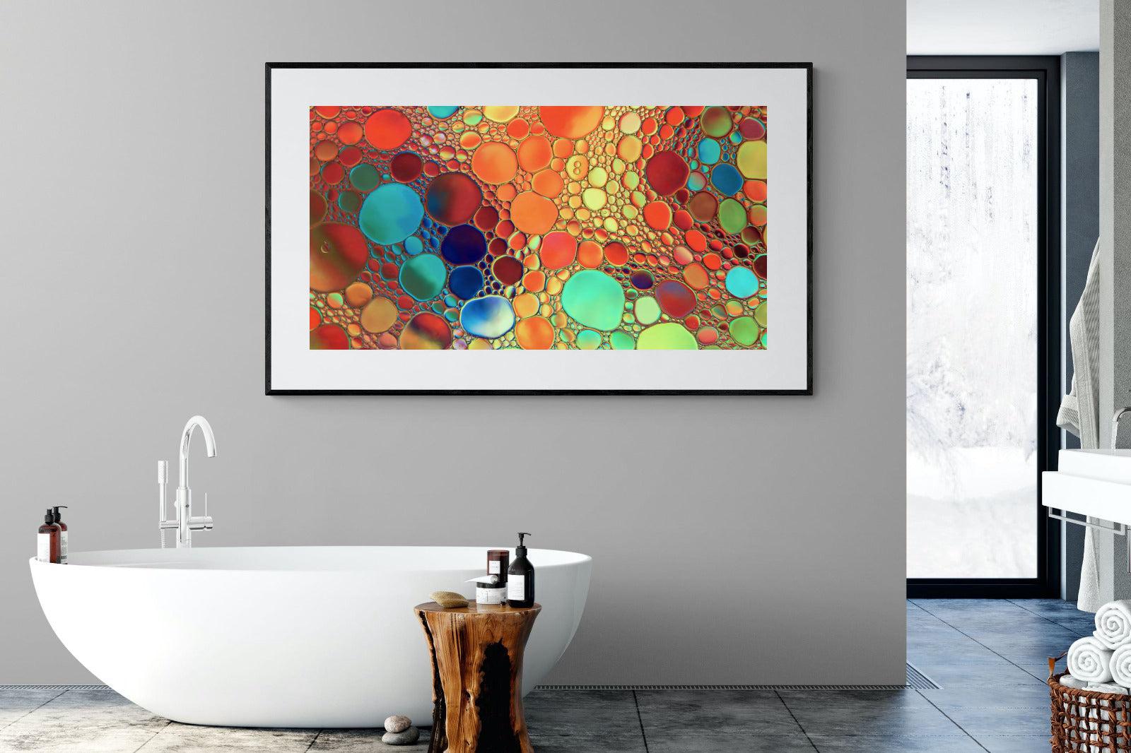 Drops of Colour-Wall_Art-180 x 110cm-Framed Print-Black-Pixalot