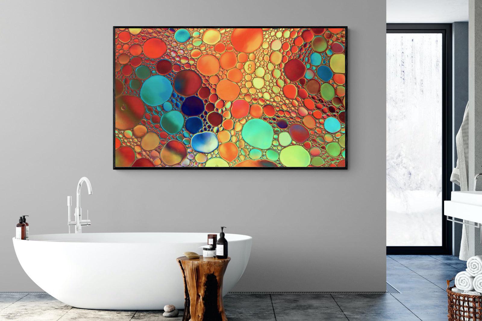 Drops of Colour-Wall_Art-180 x 110cm-Mounted Canvas-Black-Pixalot