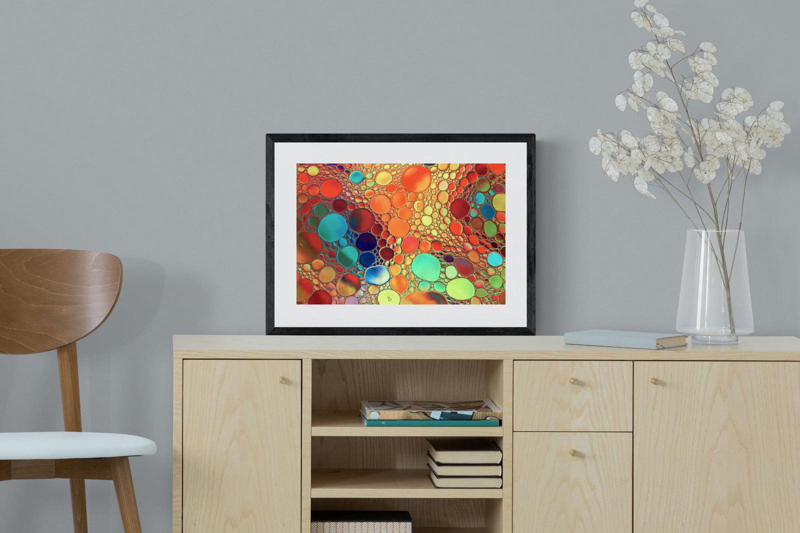 Drops of Colour-Wall_Art-60 x 45cm-Framed Print-Black-Pixalot
