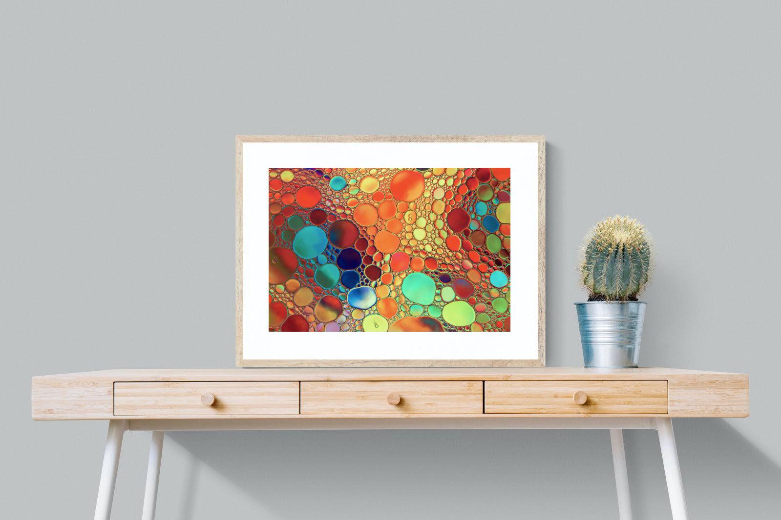 Drops of Colour-Wall_Art-80 x 60cm-Framed Print-Wood-Pixalot