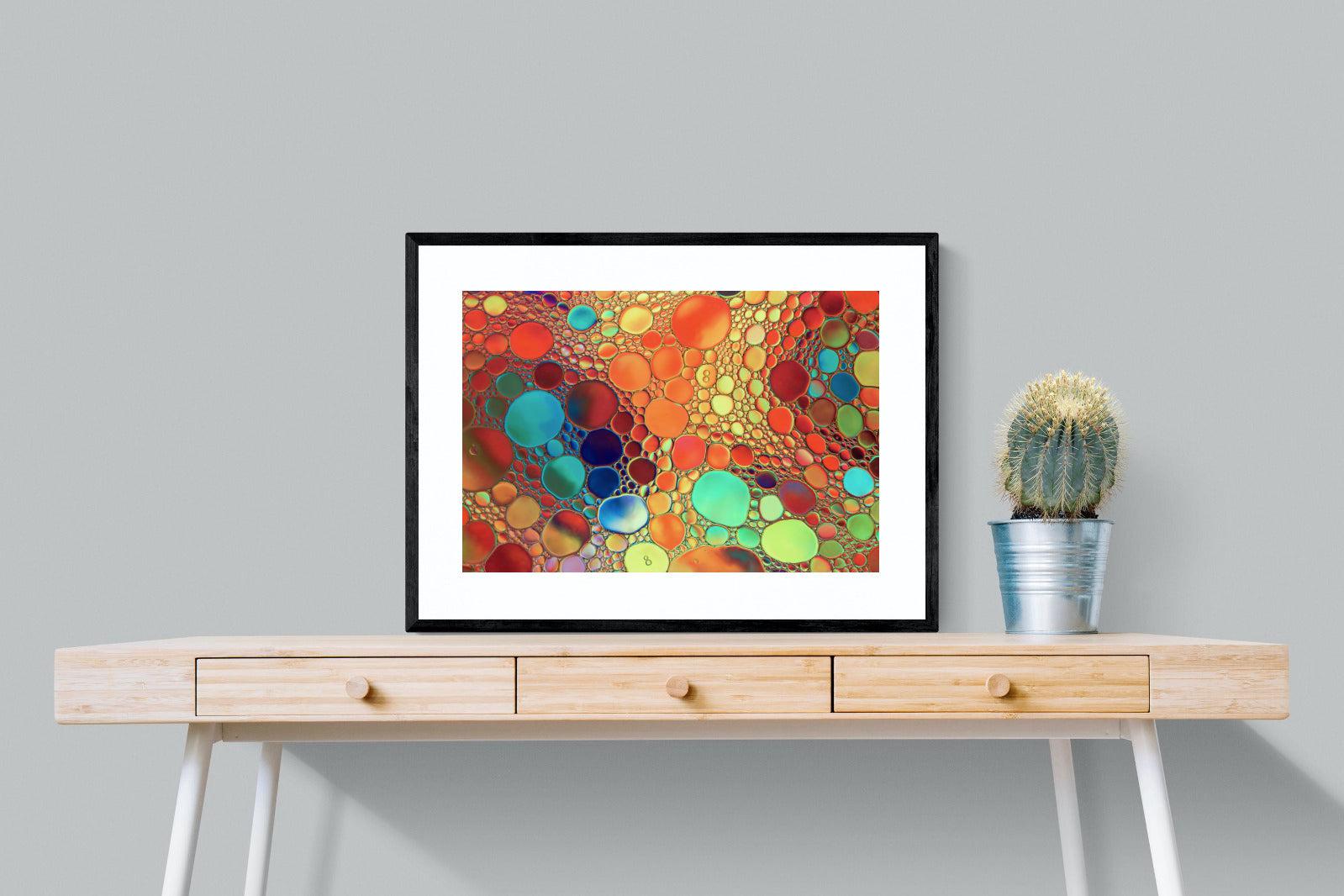 Drops of Colour-Wall_Art-80 x 60cm-Framed Print-Black-Pixalot