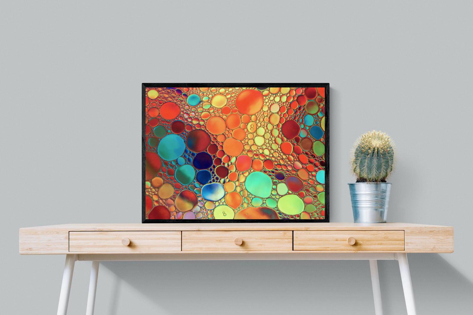 Drops of Colour-Wall_Art-80 x 60cm-Mounted Canvas-Black-Pixalot