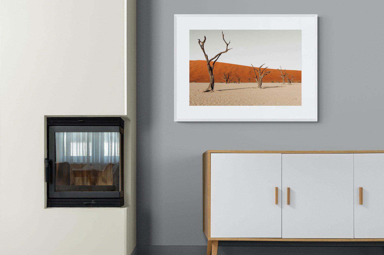 Dry Land-Wall_Art-100 x 75cm-Framed Print-White-Pixalot