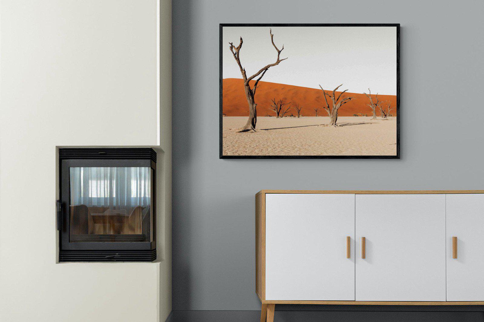 Dry Land-Wall_Art-100 x 75cm-Mounted Canvas-Black-Pixalot