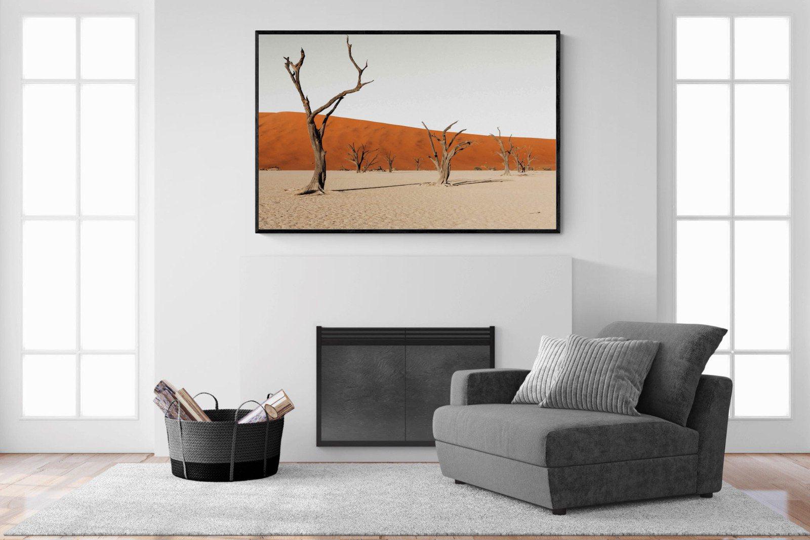 Dry Land-Wall_Art-150 x 100cm-Mounted Canvas-Black-Pixalot