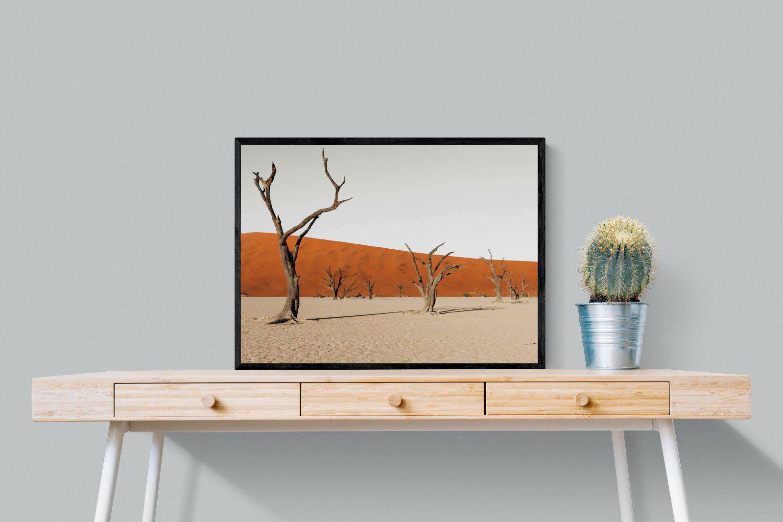 Dry Land-Wall_Art-80 x 60cm-Mounted Canvas-Black-Pixalot