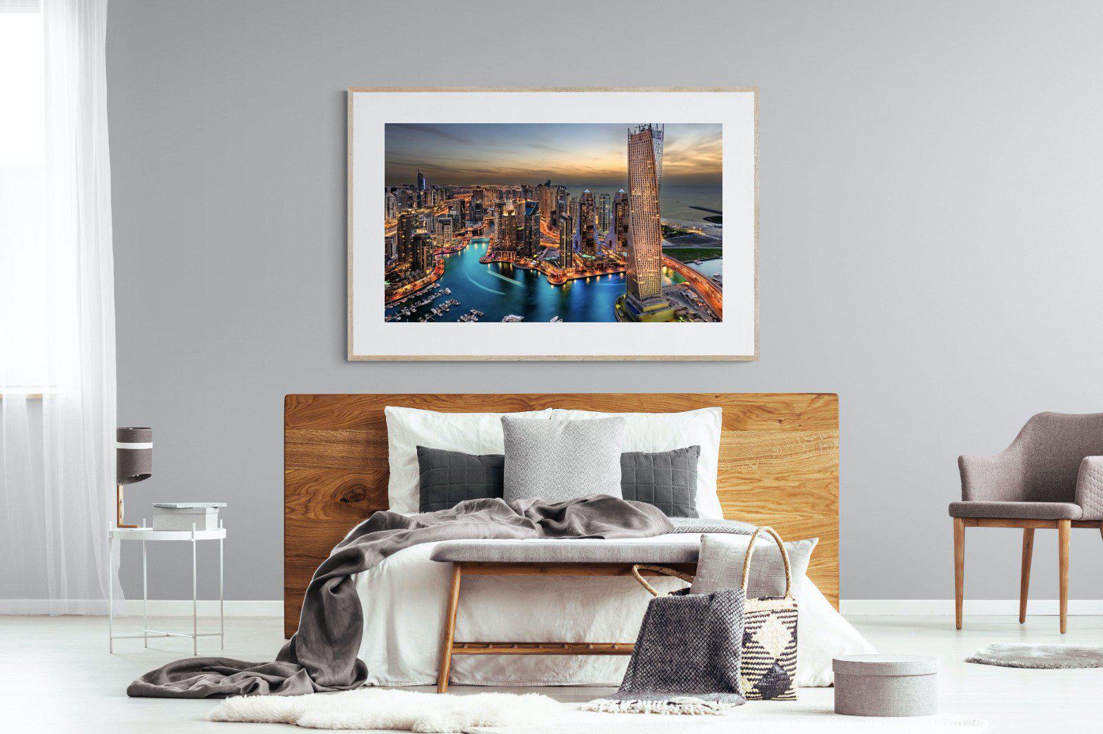 Dubai Colours-Wall_Art-150 x 100cm-Framed Print-Wood-Pixalot