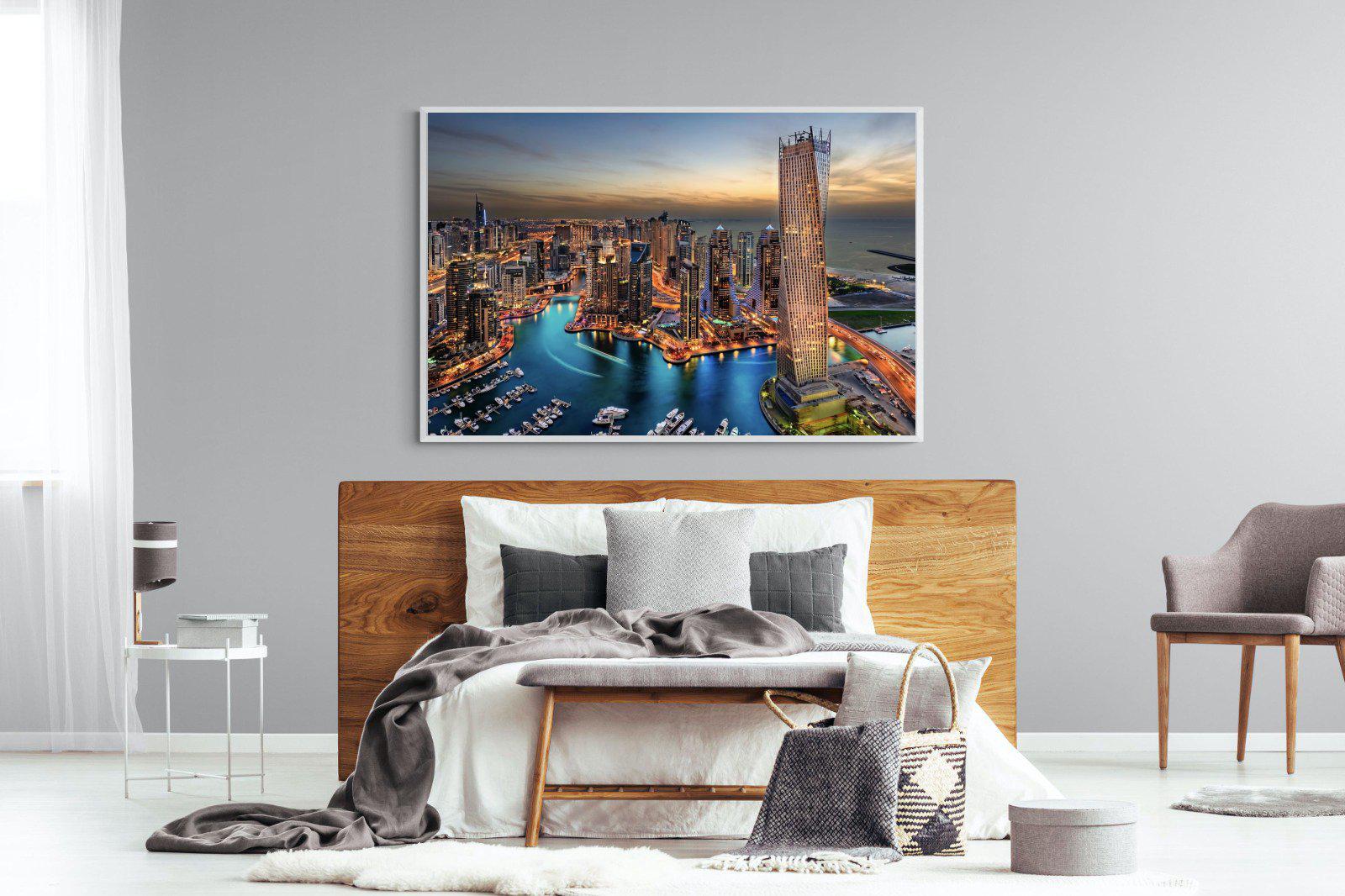 Dubai Colours-Wall_Art-150 x 100cm-Mounted Canvas-White-Pixalot
