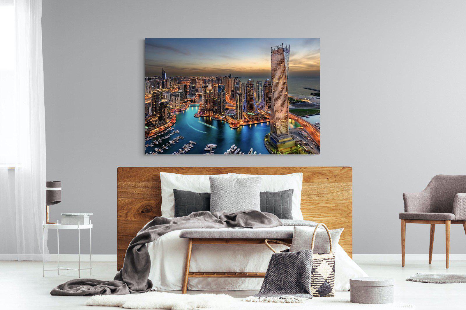 Dubai Colours-Wall_Art-150 x 100cm-Mounted Canvas-No Frame-Pixalot