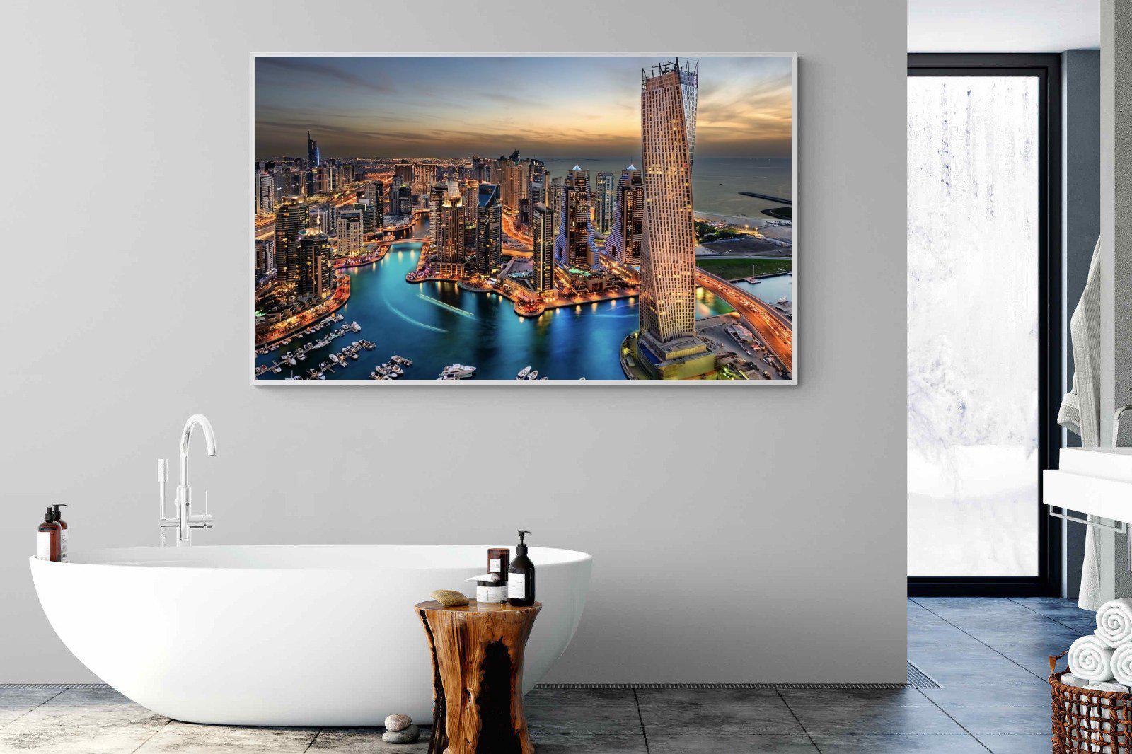 Dubai Colours-Wall_Art-180 x 110cm-Mounted Canvas-White-Pixalot