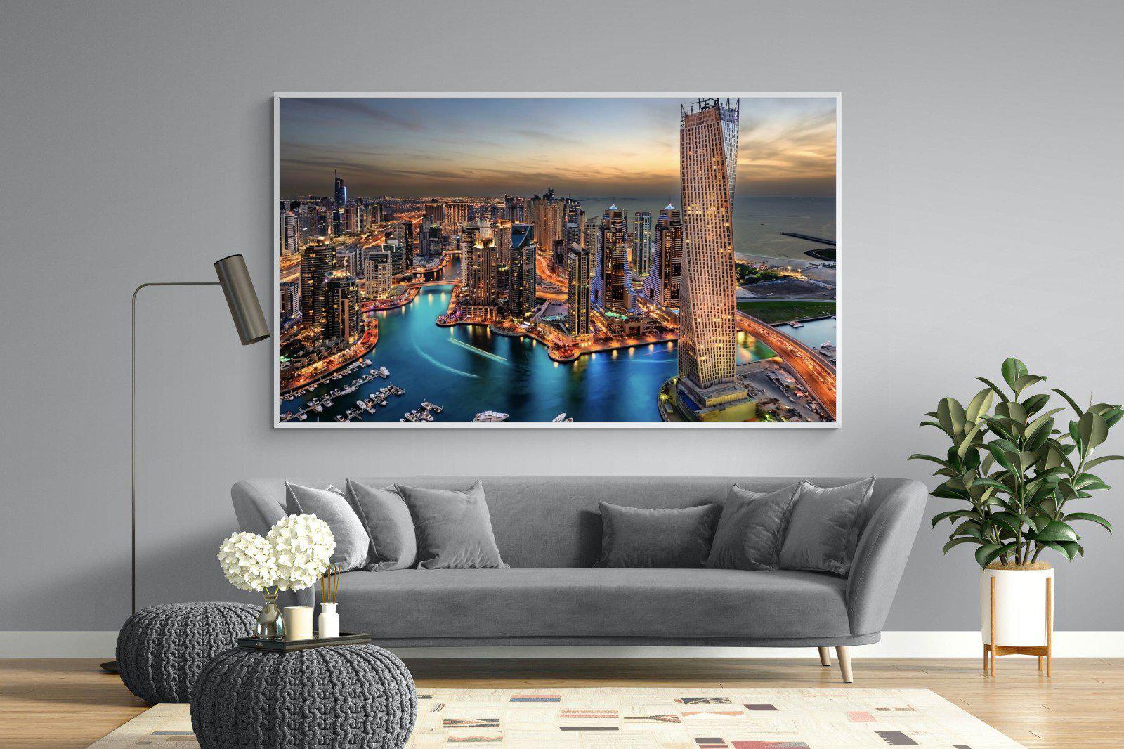 Dubai Colours-Wall_Art-220 x 130cm-Mounted Canvas-White-Pixalot