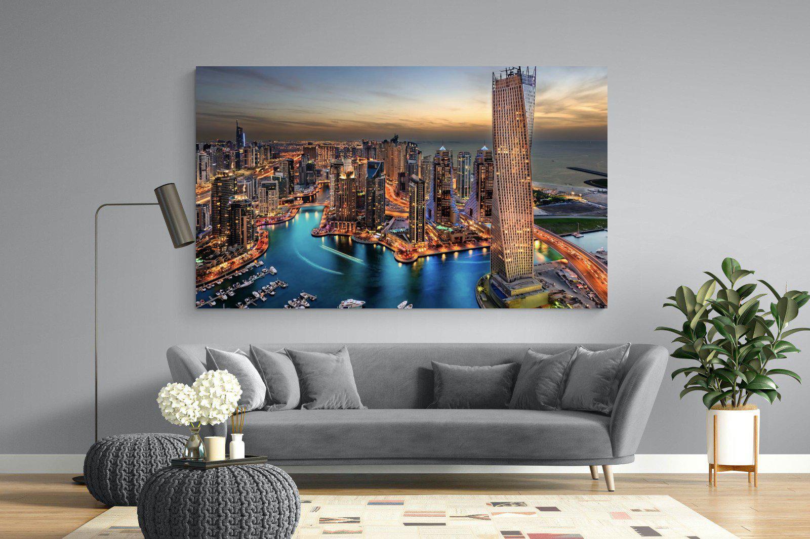 Dubai Colours-Wall_Art-220 x 130cm-Mounted Canvas-No Frame-Pixalot