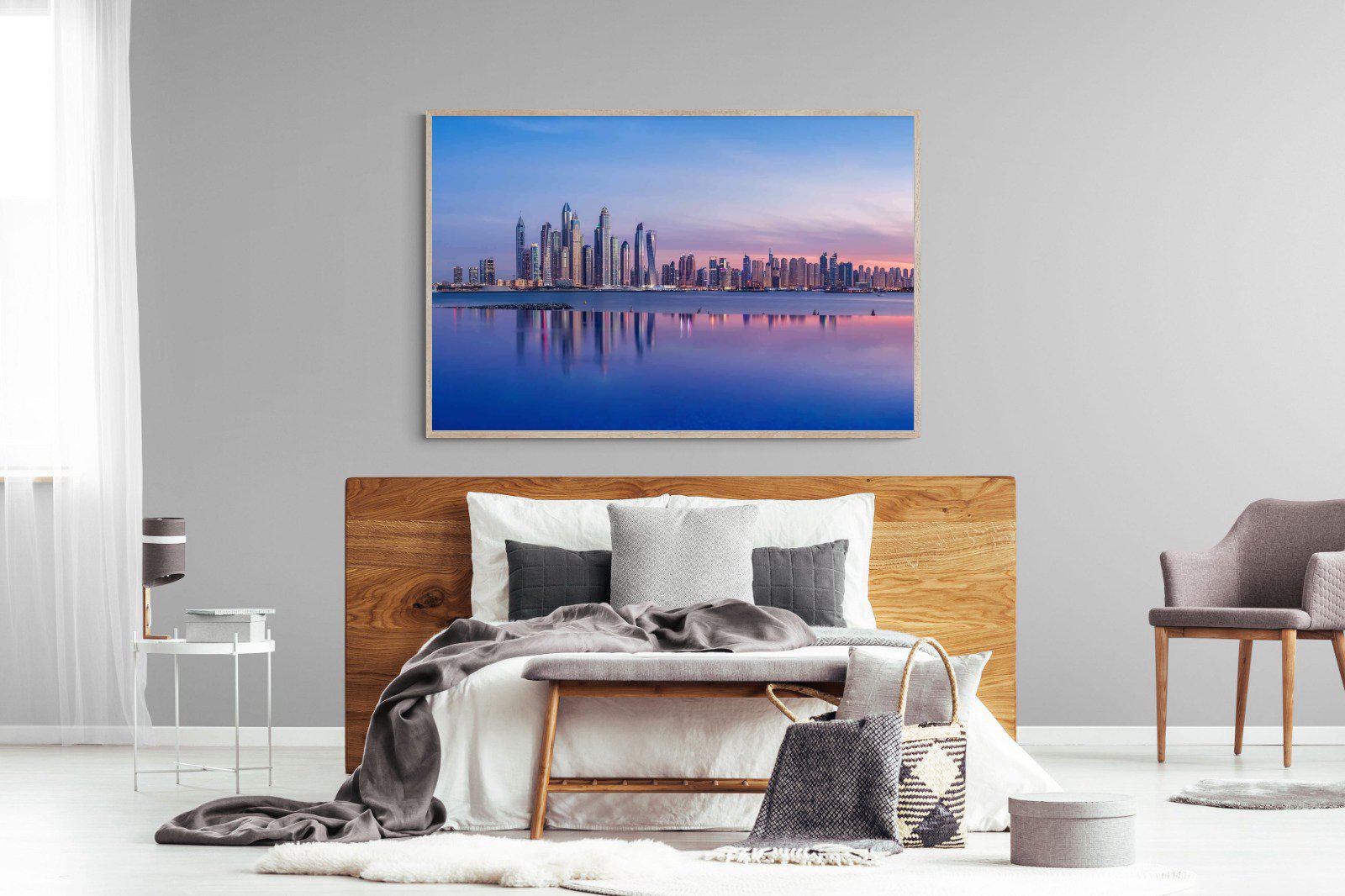 Dubai Skyline-Wall_Art-150 x 100cm-Mounted Canvas-Wood-Pixalot
