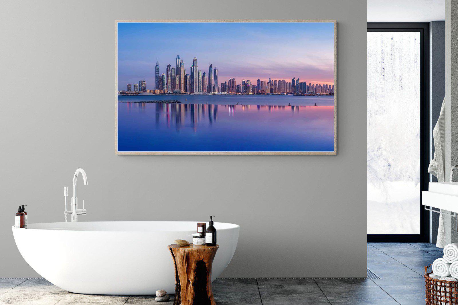 Dubai Skyline-Wall_Art-180 x 110cm-Mounted Canvas-Wood-Pixalot