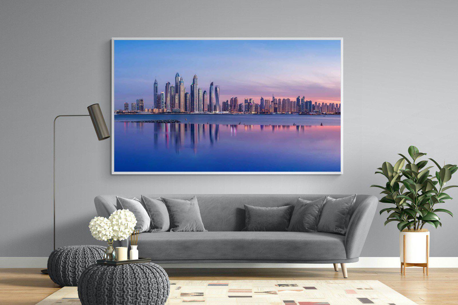 Dubai Skyline-Wall_Art-220 x 130cm-Mounted Canvas-White-Pixalot