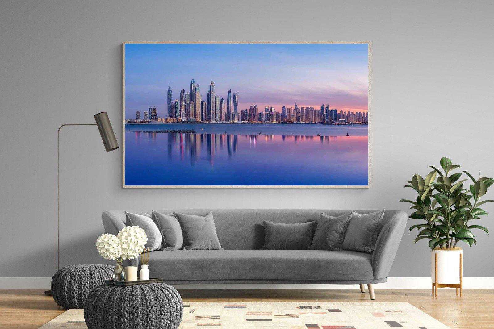 Dubai Skyline-Wall_Art-220 x 130cm-Mounted Canvas-Wood-Pixalot
