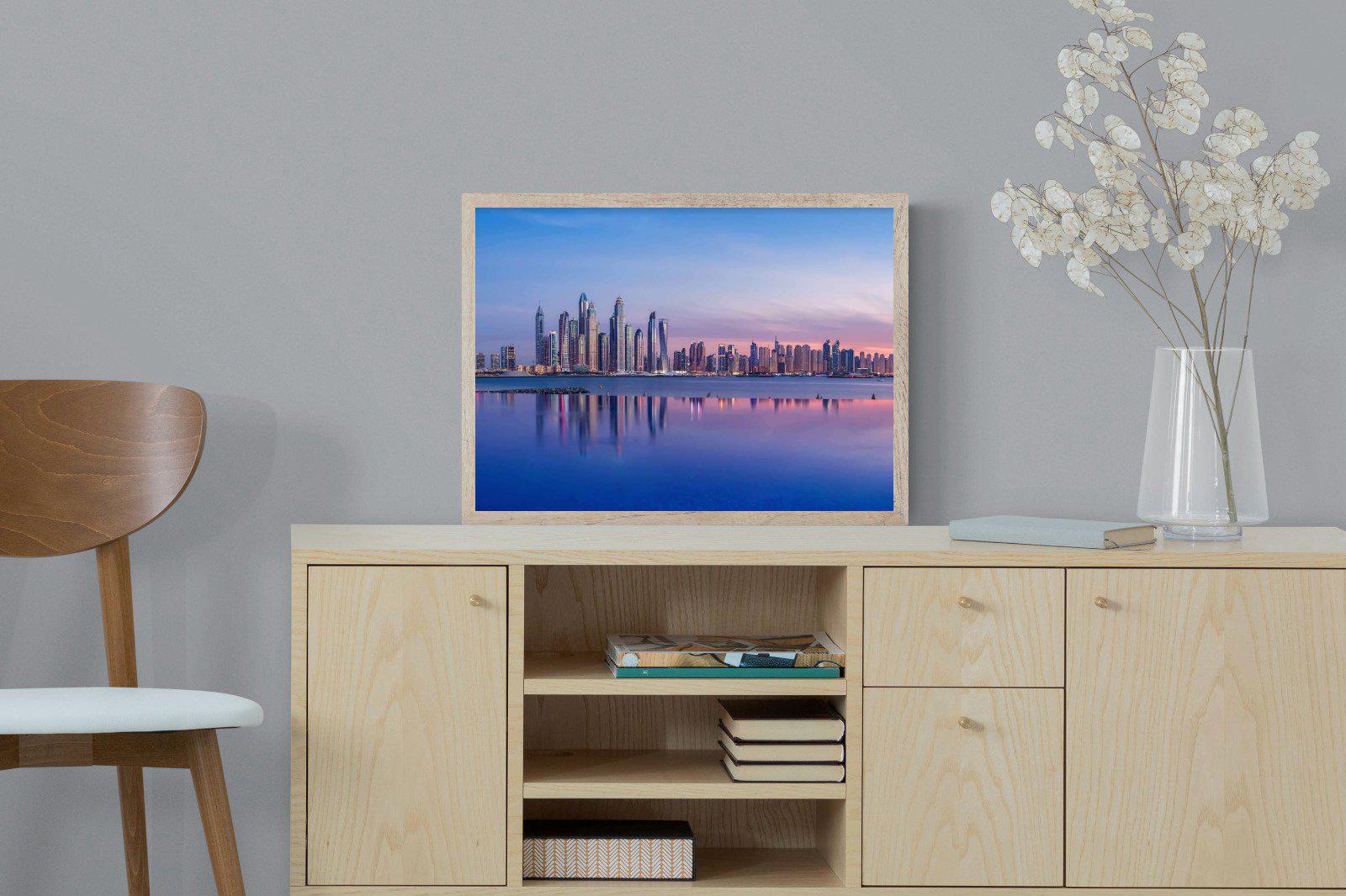 Dubai Skyline-Wall_Art-60 x 45cm-Mounted Canvas-Wood-Pixalot