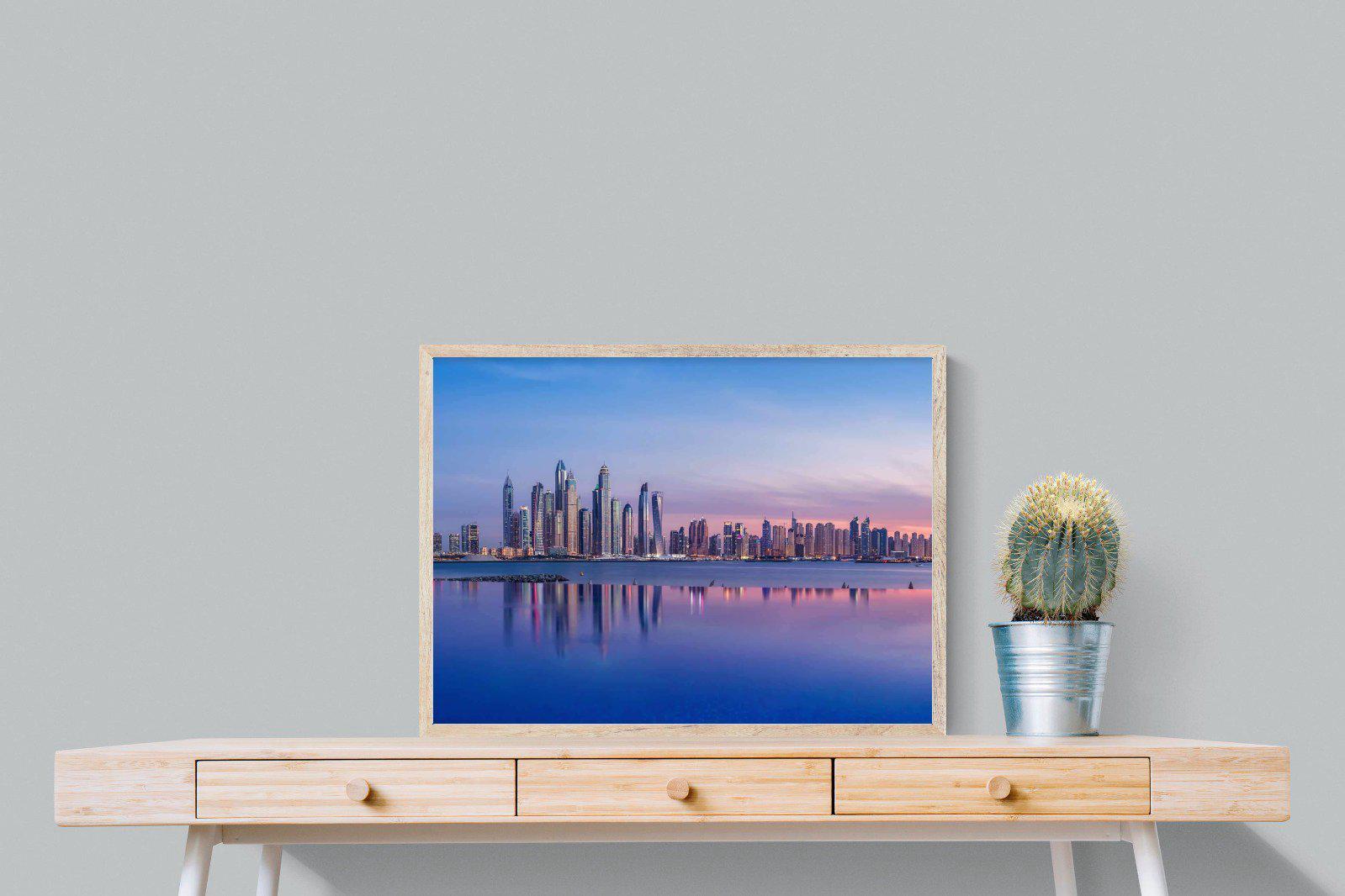 Dubai Skyline-Wall_Art-80 x 60cm-Mounted Canvas-Wood-Pixalot