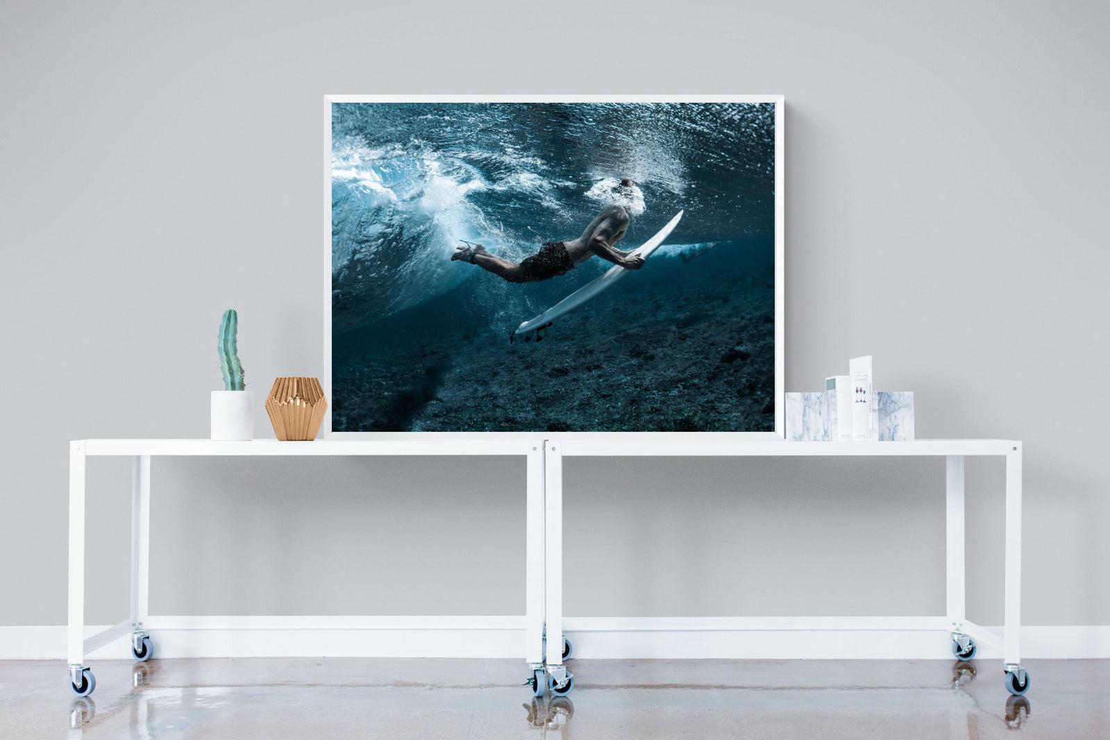 Duck the Wave-Wall_Art-120 x 90cm-Mounted Canvas-White-Pixalot