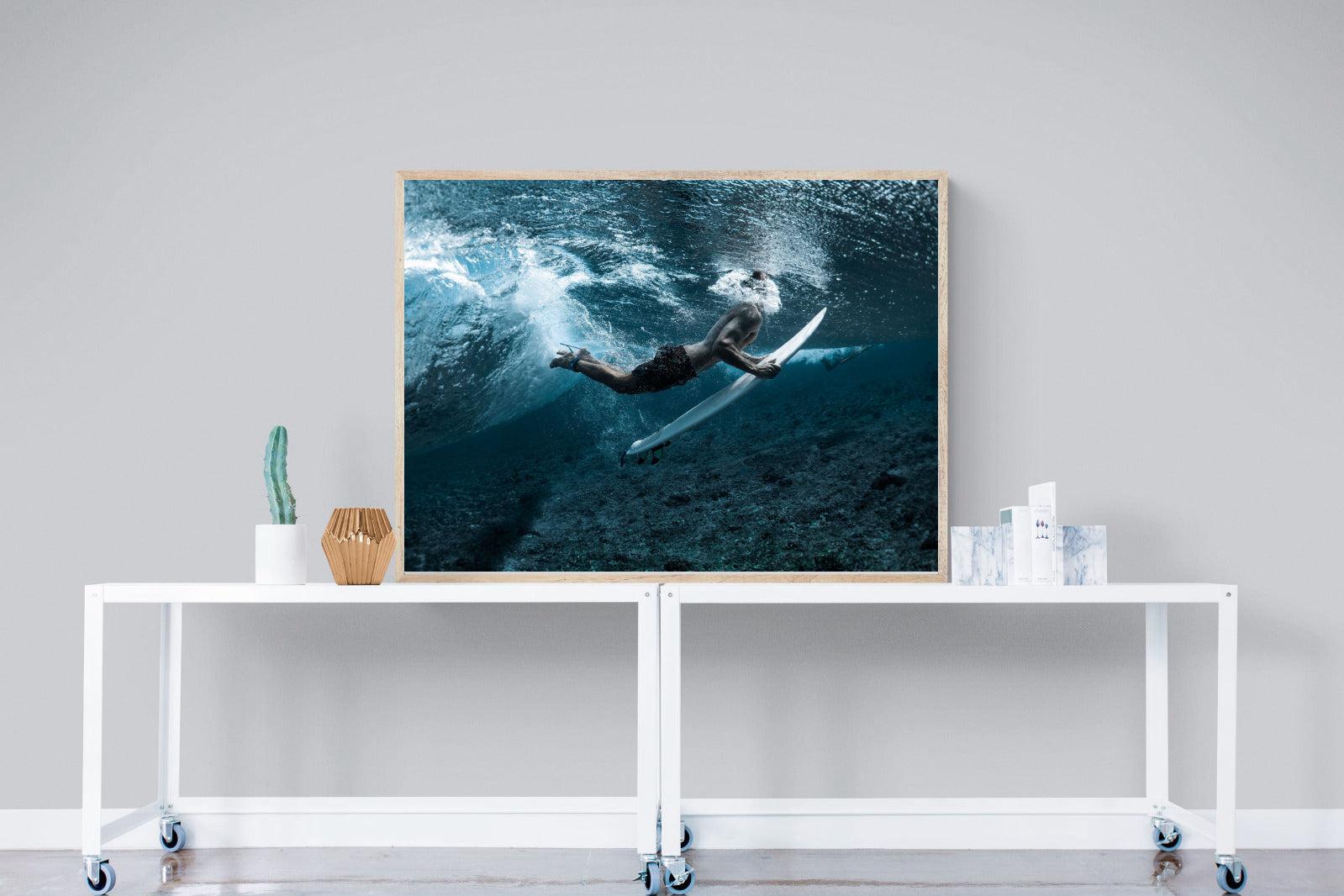 Duck the Wave-Wall_Art-120 x 90cm-Mounted Canvas-Wood-Pixalot