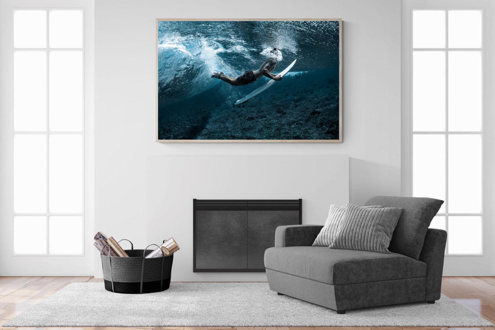 Duck the Wave-Wall_Art-150 x 100cm-Mounted Canvas-Wood-Pixalot