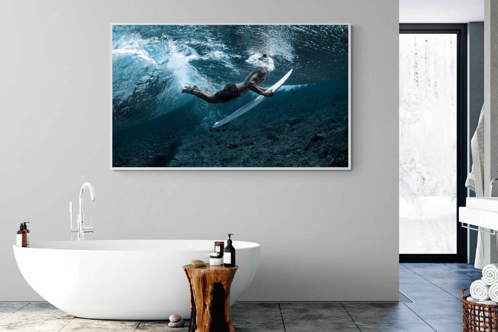 Duck the Wave-Wall_Art-180 x 110cm-Mounted Canvas-White-Pixalot