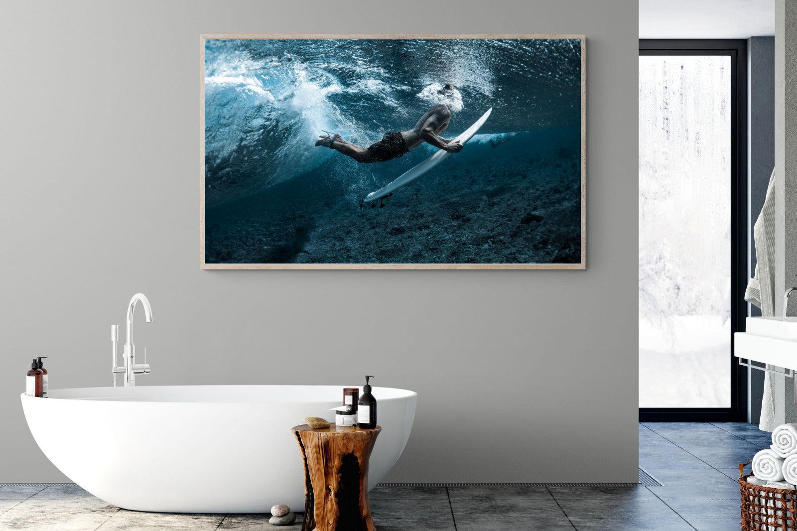 Duck the Wave-Wall_Art-180 x 110cm-Mounted Canvas-Wood-Pixalot